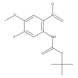 tert-butyl N-(5-fluoro-4-methoxy-2-nitrophenyl)carbamate Structure