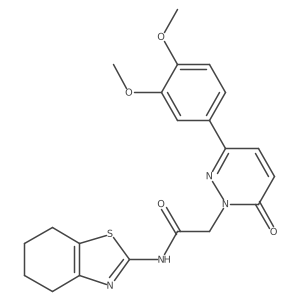 2-[3-(3,4-dimethoxyphenyl)-6-oxopyridazin-1(6H)-yl]-N-[(2Z)-4,5,6,7-tetrahydro-1,3-benzothiazol-2(3H)-ylidene]acetamide Structure