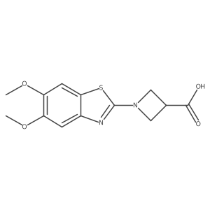 1-(5,6-Dimethoxy-1,3-benzothiazol-2-yl)azetidine-3-carboxylic acid Structure