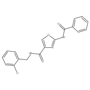 2-benzamido-N-(2-chlorobenzyl)oxazole-4-carboxamide Structure