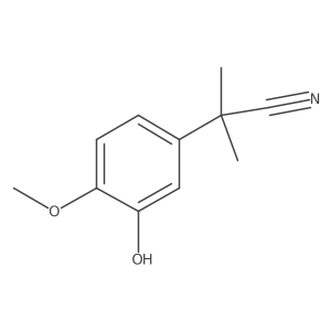 2-(3-Hydroxy-4-methoxyphenyl)-2-methylpropanenitrile Structure