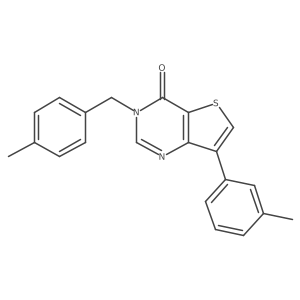 3-(4-methylbenzyl)-7-(3-methylphenyl)thieno[3,2-d]pyrimidin-4(3H)-one结构式