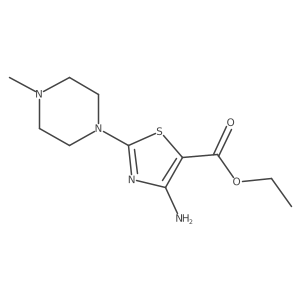 Ethyl 4-amino-2-(4-methylpiperazin-1-yl)-1,3-thiazole-5-carboxylate结构式
