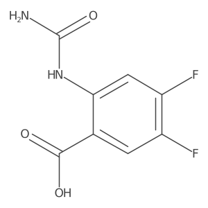 2-(Carbamoylamino)-4,5-difluorobenzoic acid Structure