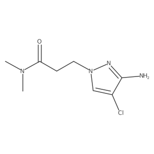 3-(3-amino-4-chloro-1H-pyrazol-1-yl)-N,N-dimethylpropanamide Structure