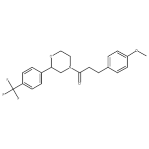 3-(4-Methoxyphenyl)-1-(2-(4-(trifluoromethyl)phenyl)morpholino)propan-1-one Structure