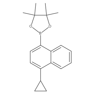 2-(4-Cyclopropyl-1-naphthalenyl)-4,4,5,5-tetramethyl-1,3,2-dioxaborolane结构式