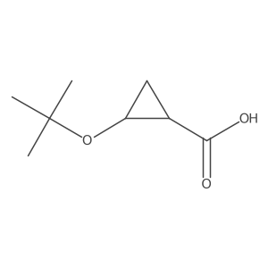 (1R,2R)-2-(tert-butoxy)cyclopropane-1-carboxylic acid结构式