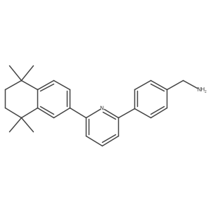 (4-(6-(5,5,8,8-Tetramethyl-5,6,7,8-tetrahydronaphthalen-2-yl)pyridin-2-yl)phenyl)methanamine结构式