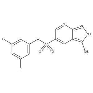 5-((3,5-difluorobenzyl)sulfonyl)-1H-pyrazolo[3,4-b]pyridin-3-amine结构式