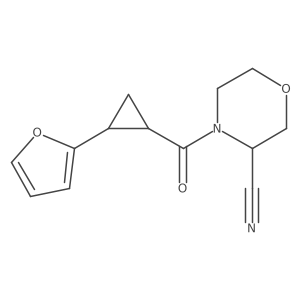 4-[2-(Furan-2-yl)cyclopropanecarbonyl]morpholine-3-carbonitrile结构式