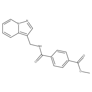 Methyl 4-((pyrazolo[1,5-a]pyridin-3-ylmethyl)carbamoyl)benzoate结构式