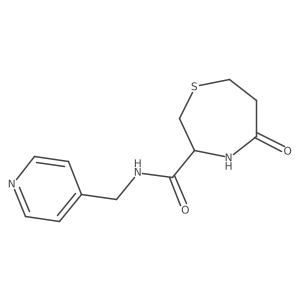 5-oxo-N-(pyridin-4-ylmethyl)-1,4-thiazepane-3-carboxamide结构式