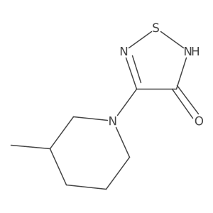 4-(3-Methylpiperidin-1-yl)-1,2,5-thiadiazol-3-ol结构式