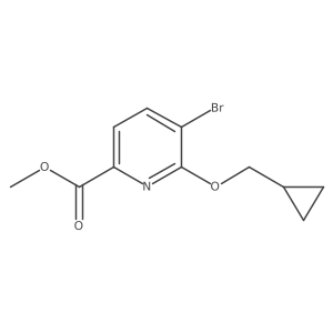 5-Bromo-6-cyclopropylmethoxypyridine-2-carboxylic acid methyl ester结构式