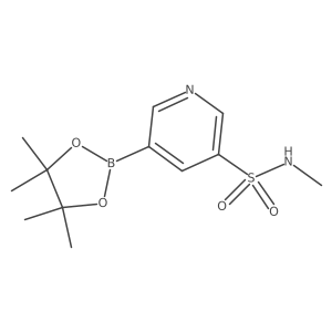 N-Methyl-5-(4,4,5,5-tetramethyl-1,3,2-dioxaborolan-2-YL)pyridine-3-sulfonamide结构式