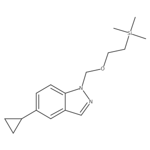 5-cyclopropyl-1-(2-trimethylsilanylethoxymethyl)-1H-indazole结构式