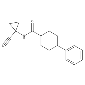 N-(1-Cyanocyclopropyl)-4-phenylcyclohexane-1-carboxamide结构式