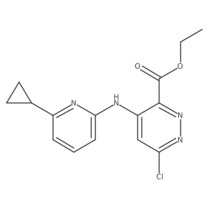 Ethyl 6-chloro-4-(6-cyclopropylpyridin-2-ylamino)pyridazine-3-carboxylate结构式