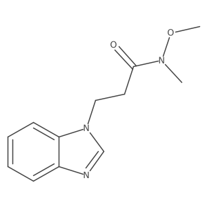 3-(1H-benzo[d]imidazol-1-yl)-N-methoxy-N-methylpropanamide结构式