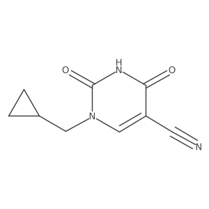 1-(Cyclopropylmethyl)-2,4-dioxo-1,2,3,4-tetrahydropyrimidine-5-carbonitrile Structure