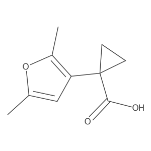 1-(2,5-Dimethylfuran-3-yl)cyclopropane-1-carboxylic acid结构式