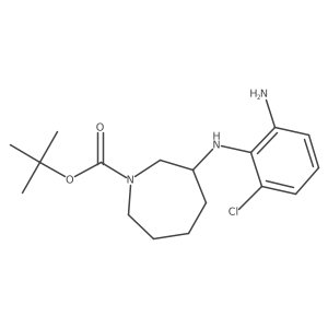 1H-Azepine-1-carboxylic acid, 3-[(2-amino-6-chlorophenyl)amino]hexahydro-, 1,1-dimethylethyl ester, (3R)- Structure