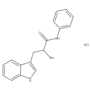 (2S)-2-amino-3-(1H-indol-3-yl)-N-phenylpropanamide hydrochloride Structure