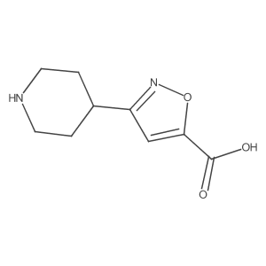 3-(Piperidin-4-yl)-1,2-oxazole-5-carboxylic acid结构式