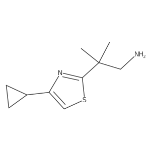 2-(4-Cyclopropyl-1,3-thiazol-2-yl)-2-methylpropan-1-amine结构式