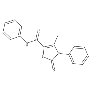2,3-Dihydro-4-methyl-N,3-diphenyl-2-thioxo-5-thiazolecarboxamide Structure