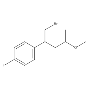Benzene, 1-[1-(bromomethyl)-3-methoxybutyl]-4-fluoro- Structure