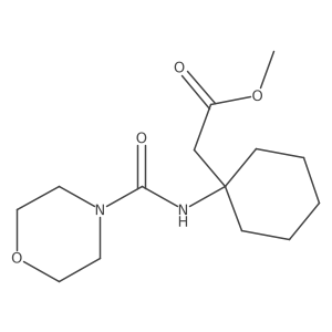 Methyl {1-[(morpholin-4-ylcarbonyl)amino]cyclohexyl}acetate结构式
