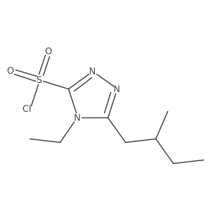 4-ethyl-5-(2-methylbutyl)-4H-1,2,4-triazole-3-sulfonyl chloride结构式