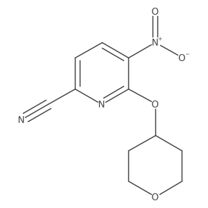 5-Nitro-6-(tetrahydro-pyran-4-yloxy)-pyridine-2-carbonitrile结构式