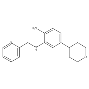 5-(oxan-4-yl)-1-N-(pyridin-2-ylmethyl)benzene-1,2-diamine Structure