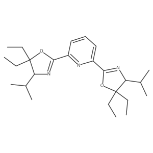 2,6-Bis((S)-5,5-diethyl-4-isopropyl-4,5-dihydrooxazol-2-yl)pyridine Structure
