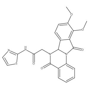 2-(9,10-dimethoxy-5,11-dioxo-6a,11-dihydroisoindolo[2,1-a]quinazolin-6(5H)-yl)-N-(1,3-thiazol-2-yl)acetamide Structure