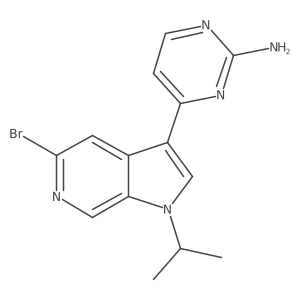 4-[5-Bromo-1-(1-methylethyl)-1H-pyrrolo[2,3-c]pyridin-3-yl]-2-pyrimidinamine结构式