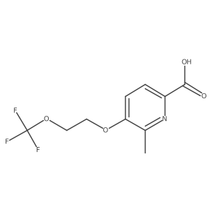 6-Methyl-5-[2-(trifluoromethoxy)ethoxy]pyridine-2-carboxylic acid结构式