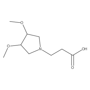 3-(3,4-Dimethoxypyrrolidin-1-yl)propanoic acid Structure