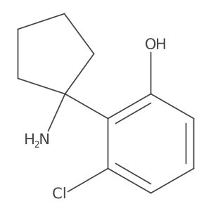 2-(1-Aminocyclopentyl)-3-chlorophenol Structure