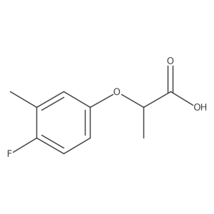 (2R)-2-(4-fluoro-3-methylphenoxy)propanoic acid结构式