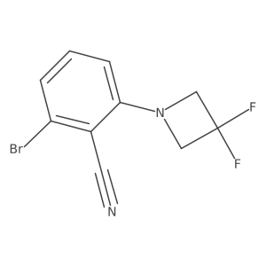 2-Bromo-6-(3,3-difluoroazetidin-1-yl)benzonitrile结构式
