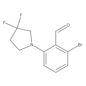 2-Bromo-6-(3,3-difluoropyrrolidin-1-yl)benzaldehyde结构式