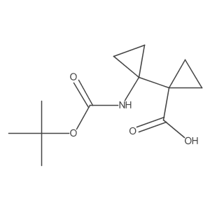 1'-[(tert-Butoxycarbonyl)amino]-1,1'-bi(cyclopropyl)-1-carboxylic acid Structure