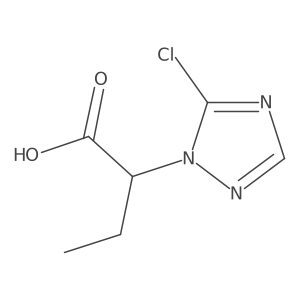 2-(5-chloro-1H-1,2,4-triazol-1-yl)butanoic acid结构式