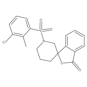 1'-((3-chloro-2-methylphenyl)sulfonyl)-3H-spiro[isobenzofuran-1,3'-piperidin]-3-one Structure