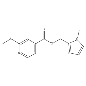 (1-methyl-1H-imidazol-2-yl)methyl 2-(methylsulfanyl)pyridine-4-carboxylate结构式