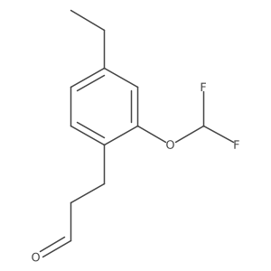 2-(Difluoromethoxy)-4-ethylphenylpropanal结构式